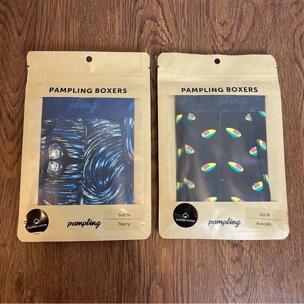 Brand new! Pampling Avocado Print Boxer Briefs - Starry Night & Avocados Size M